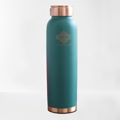 Pure Copper Water Bottle with Soft Silk Finish Color-900 ML