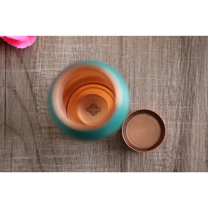 Pure Copper Water Bottle with Soft Silk Finish Color-900 ML