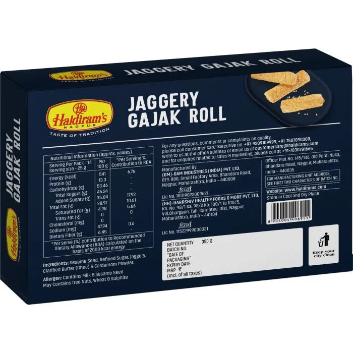 Jaggery Gajak Roll